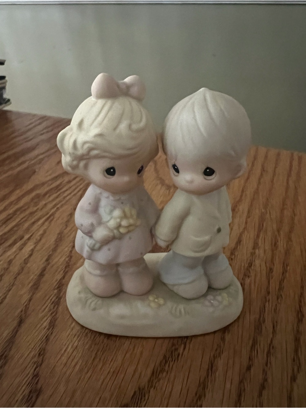 Precious Moments Sweet Boy and Girl Figurine in Cream and Pink